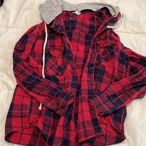 Flannel with hood